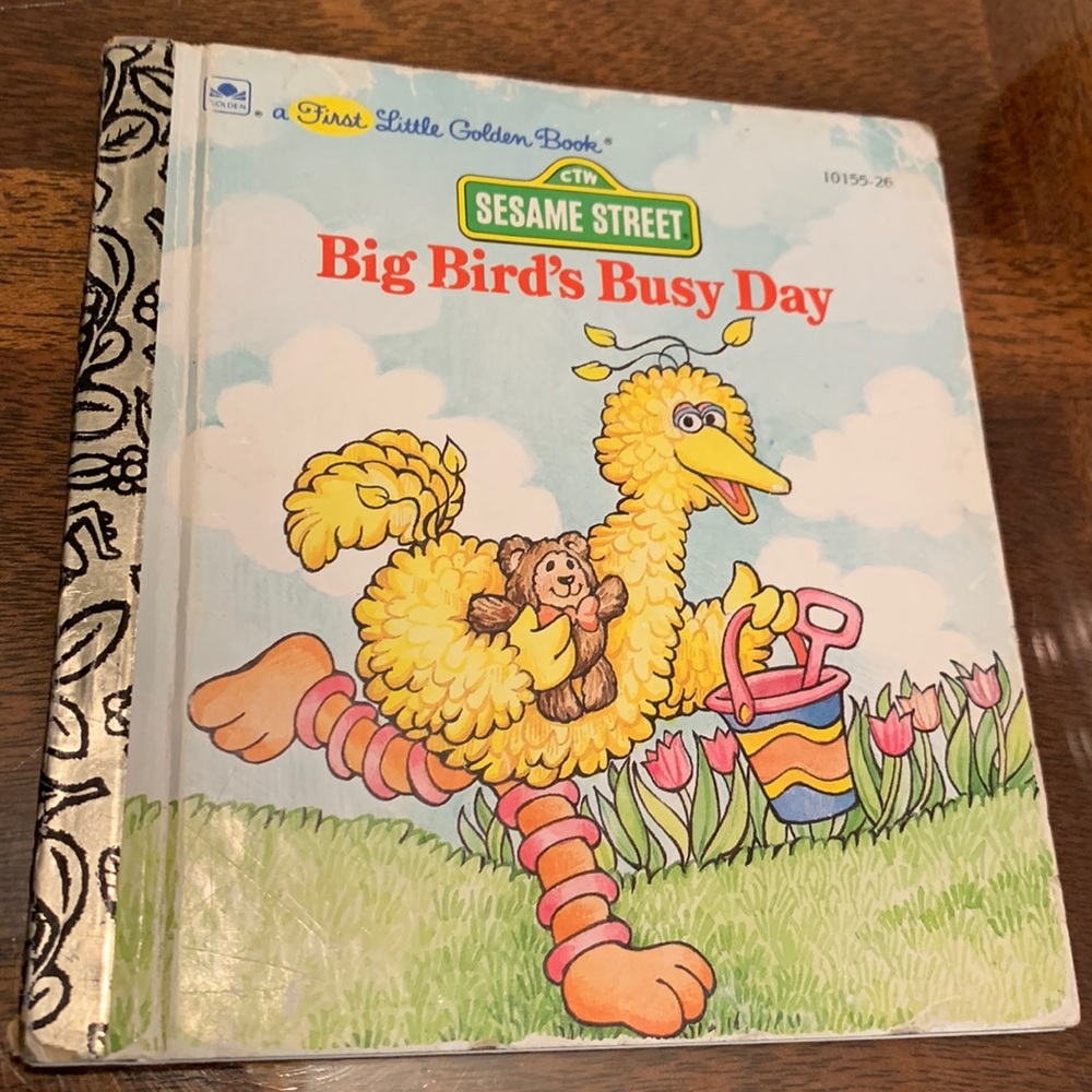 Sesame Street Big Birds Busy Day First Little Golden Book 1987 Muppet Vintage
